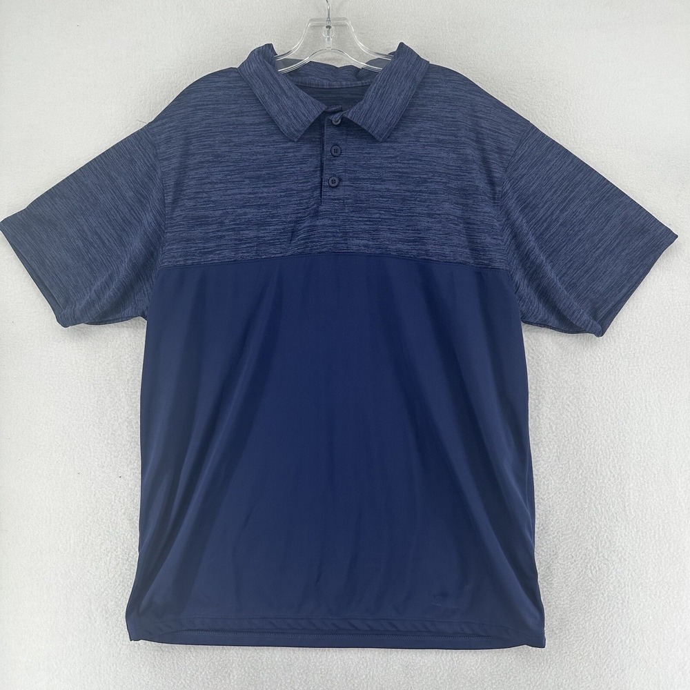 Augusta Sportswear Men's Polo Shirt Size Large Blue Moisture‎ Management